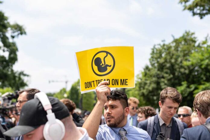 Washington,,Dc-,June,24th,,2022:,A,Pro-life,Protester,Holding,Up