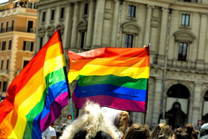 Rome,,Italy,-,11,06,2023,Lgbtq,Flags,In,Rome,