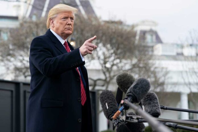 President,Donald,J.,Trump,Speaks,With,Members,Of,The,Press