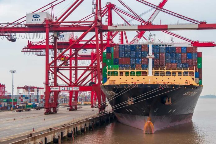 Shanghai,,China,-,06.16.2023:,Yangshan,Deep,Water,Port,For,Container