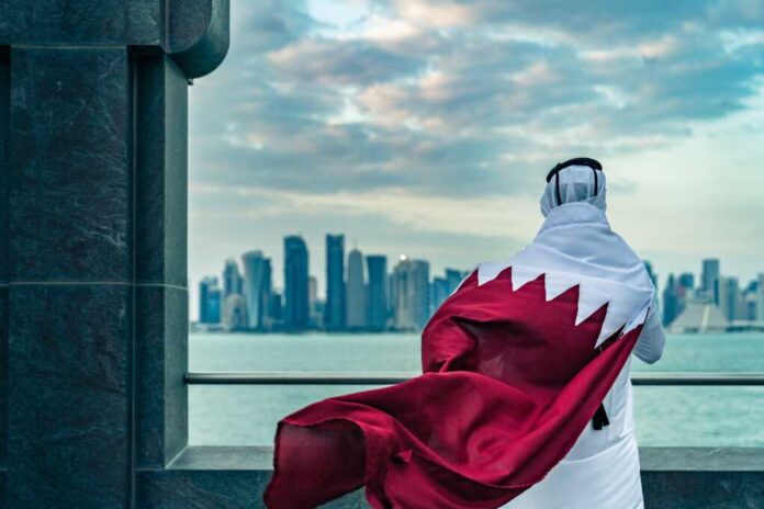 Qatar,National,Day,Male,With,Qatar,Flag