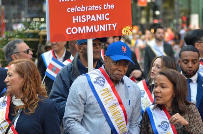Mayor,Eric,Adams,(d),Marches,At,The,Hispanic,Day,Parade