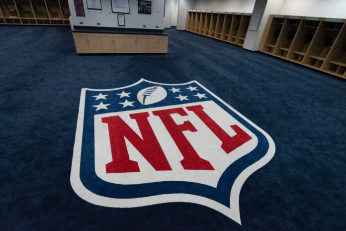 Denver,Colorado,Usa,August,18,2018.,The,Nfl,Logo,Is,Displayed