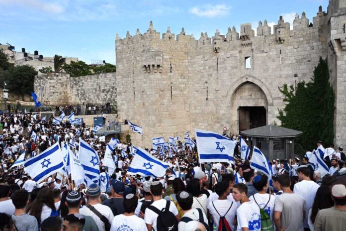 Jerusalem,,Israel,-,May,18,,2023:,Flag,Parade,On,Jerusalem