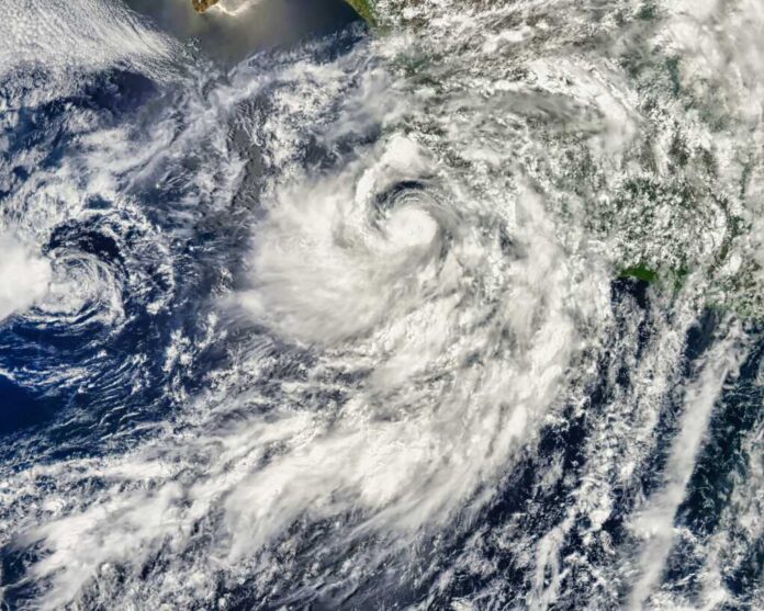 Hurricane,Erick,05e,Off,Mexico.,Elements,Of,This,Image,Furnished
