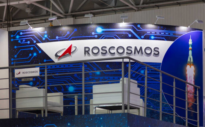 Zhuhai,,China-,November,6,,2018:,Roscosmos,Sign,Is,Seen,At