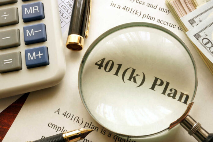 Document,With,Title,401k,Plan,On,A,Table.