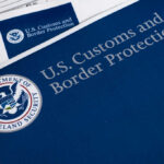 U.S. Customs and Border Protection documents on a table