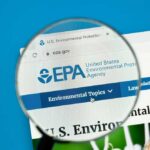 Close-up view of the U.S. Environmental Protection Agency website