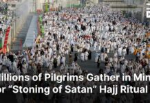 Stoning of Satan: Bizarre Hajj Tradition Unfolds Hajj 2026 – Muslim Pilgrims Perform “Stoning of the Devil” Ritual in Mina, Saudi Arabia | AK1N