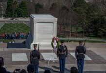 Trump’s Arlington Visit Triggers Outrage & Speculation Honor guard at the Tomb of the Unknown Soldier