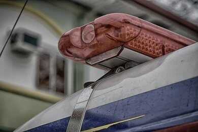 643020301 Police car light bar close-up