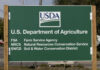 Livestock Alarm: Eradicated Pest Returns Sign for the U.S. Department of Agriculture listing various services