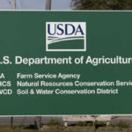 Sign for the U.S. Department of Agriculture listing various services