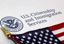 Boardwalk Assault Ignites Immigration Debate U.S. Citizenship and Immigration Services document with American flag