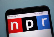 smartphone screen showing npr logo