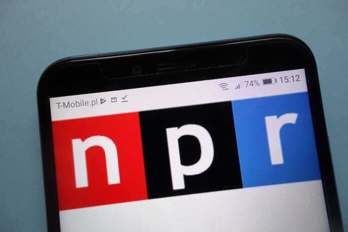 shutterstock_1229171653 smartphone screen showing npr logo