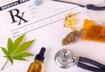 Young Adults Hit Record Marijuana Use Levels Medical prescription with cannabis, pills, and a stethoscope