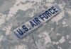 Colonel Hides As Hunters Close In U.S. Air Force name tape on digital camouflage uniform