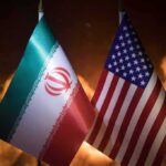 Iran and United States flags side by side