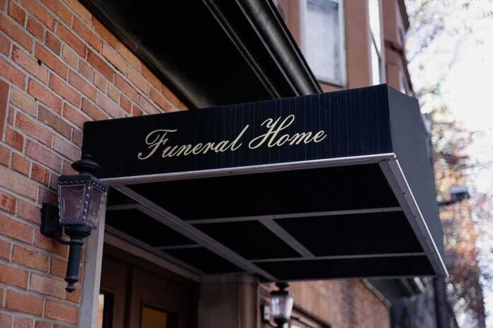 funeral home entrance canopy