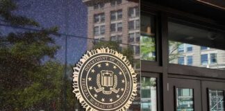 FBI seal on a building entrance