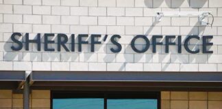 sheriff's office building exterior sign