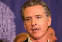 Nobu Night Sparks Whispered 2028 Plot Gavin Newsom speaking at an event