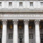 United States courthouse facade with Corinthian columns