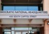Billionaire Takeover Inside Democrats Entrance to Democratic National Headquarters building
