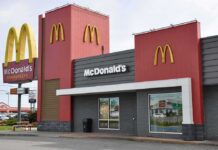McDonald's restaurant exterior with golden arches